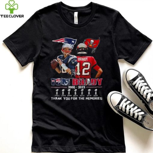 Tom Brady 2000 2023 thank you for the memories signatures hoodie, sweater, longsleeve, shirt v-neck, t-shirt