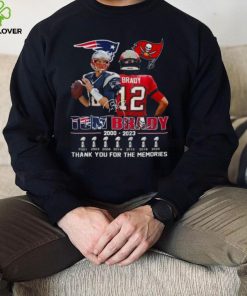 Tom Brady 2000 2023 thank you for the memories signatures hoodie, sweater, longsleeve, shirt v-neck, t-shirt