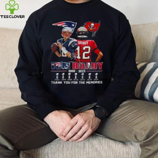 Tom Brady 2000 2023 thank you for the memories signatures hoodie, sweater, longsleeve, shirt v-neck, t-shirt