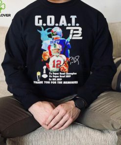 Tom Brady Goat Nfl Mvp Thank You For The Memories Signature Shirt