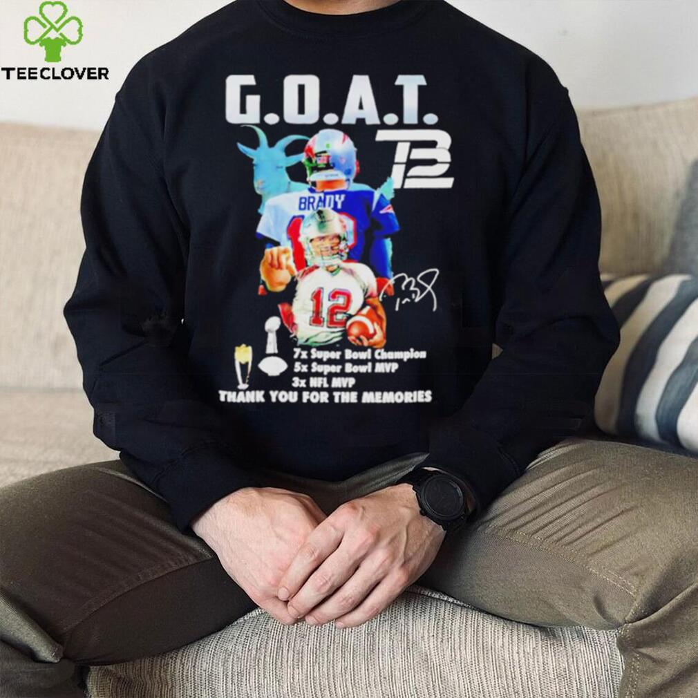 Tom Brady Goat Nfl Mvp Thank You For The Memories Signature Shirt Tom Brady Goat Nfl Mvp Thank You For The Memories Signature Shirt