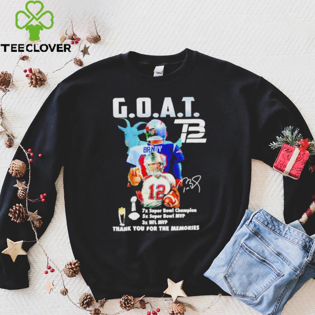Tom Brady Goat Nfl Mvp Thank You For The Memories Signature Shirt Tom Brady Goat Nfl Mvp Thank You For The Memories Signature Shirt