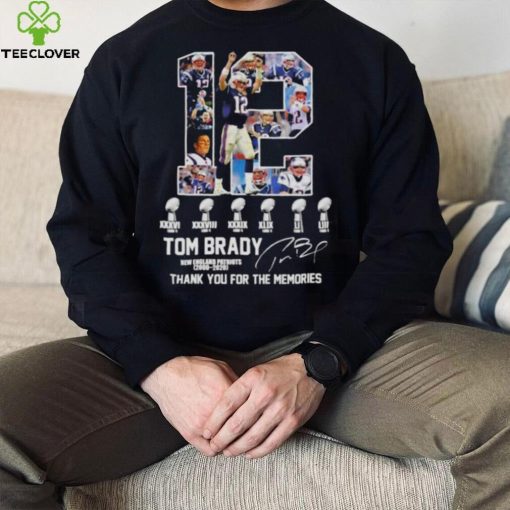 Tom Brady New England Patriots 2000 2020 6x Super Bowl thank you for the memories signature shirt