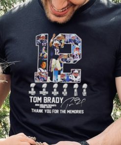 Tom Brady New England Patriots 2000 2020 6x Super Bowl thank you for the memories signature shirt