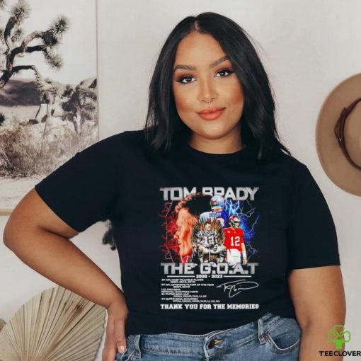 Tom Brady The Goat 2000 2023 thank you for the memories shirt