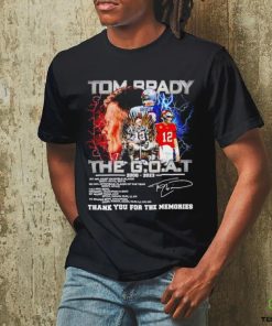 Tom Brady The Goat 2000 2023 thank you for the memories shirt