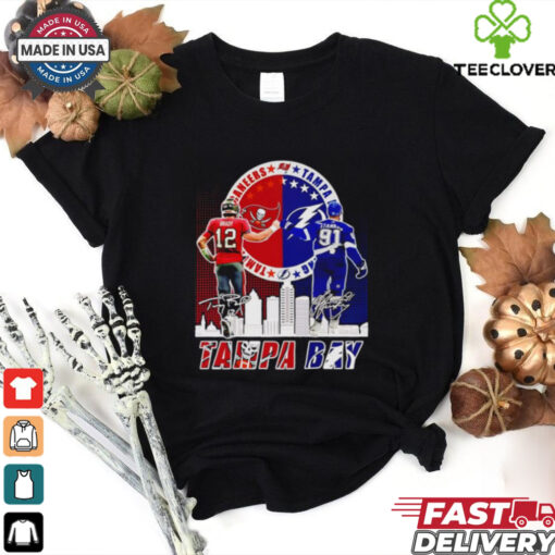 Tom Brady and Steven Stamkos Tampa Bay signatures shirt