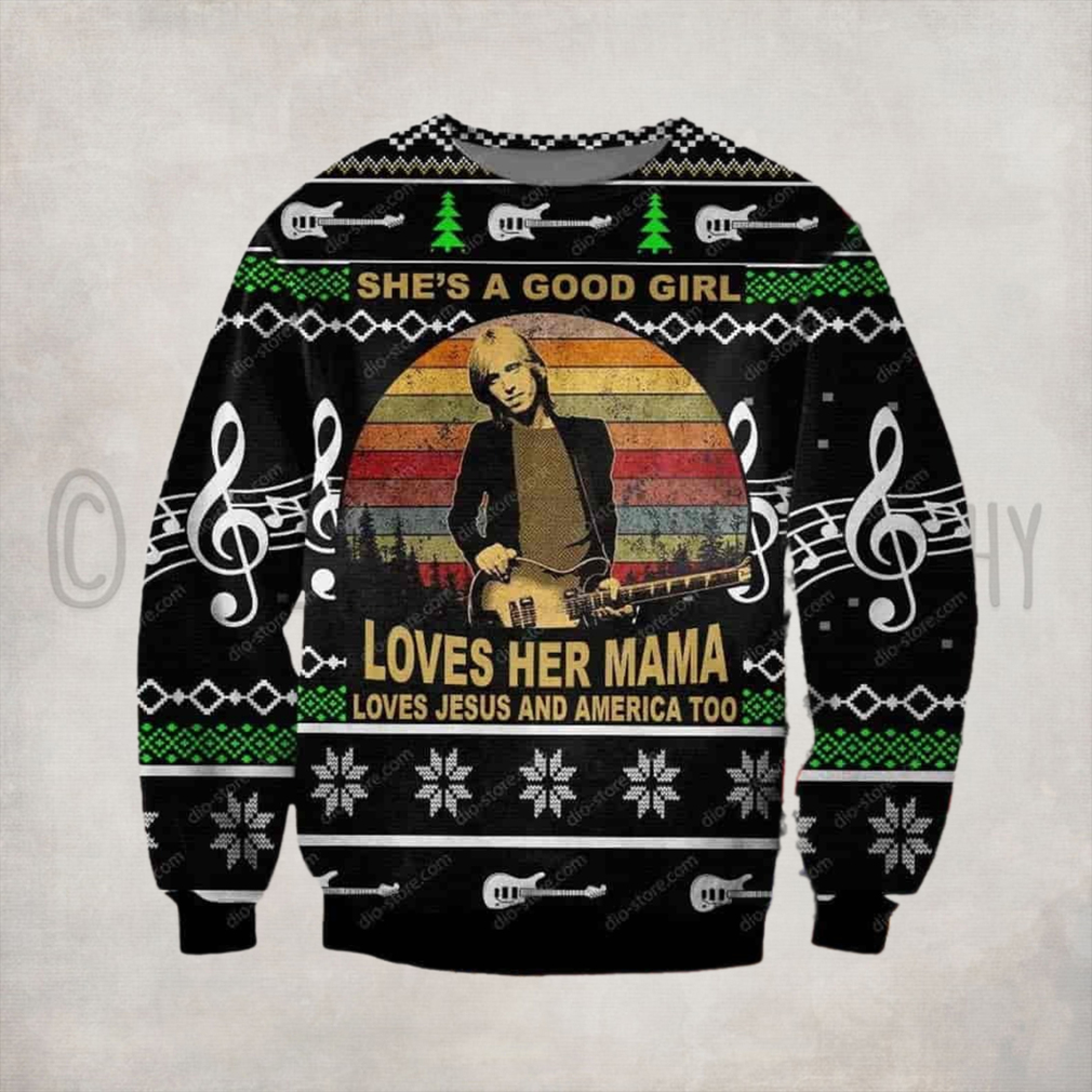 Tom Petty Loves Her Mama Loves Jeus And Amrica Too Chirstmas Gifts 2024 Xmas For Family And Friends Ugly Sweater Tom Petty Loves Her Mama Loves Jeus And Amrica Too Chirstmas Gifts 2024 Xmas For Family And Friends Ugly Sweater