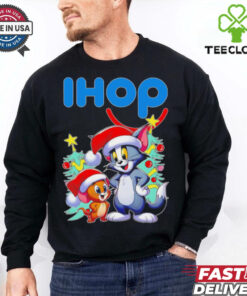 Tom and Jerry Santa hat IHOP Merry Christmas shirt