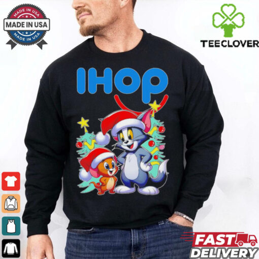 Tom and Jerry Santa hat IHOP Merry Christmas shirt