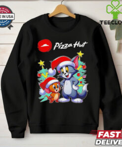 Tom and Jerry Santa hat Pizza Hut Merry Christmas shirt