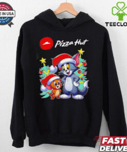Tom and Jerry Santa hat Pizza Hut Merry Christmas shirt