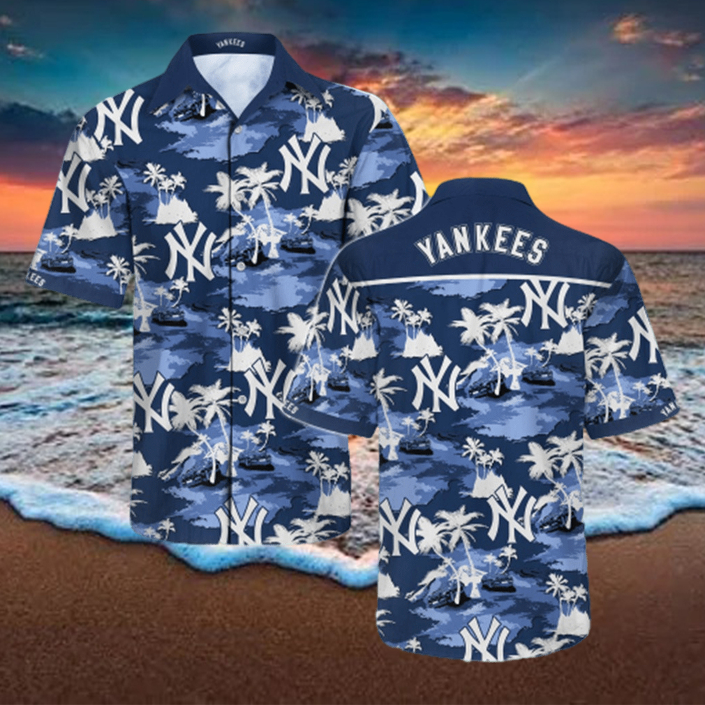 New York Yankees MLB Tommy Bahama Yankees Hawaiian Shirt - Listentee
