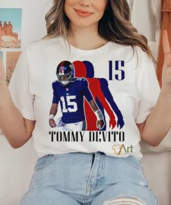 Tommy Devito No. 15 New York Giants silhouette shirt