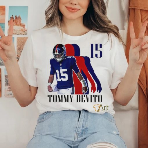 Tommy Devito No. 15 New York Giants silhouette shirt