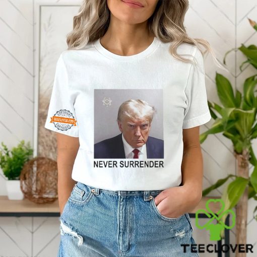 Tommy Robinson And Trump Mugshot Never Surrender Shirt
