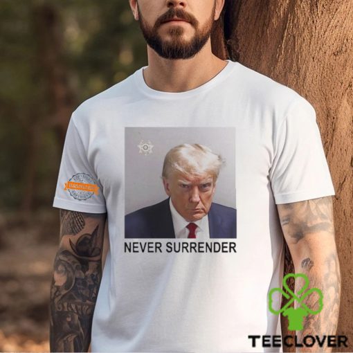 Tommy Robinson And Trump Mugshot Never Surrender Shirt