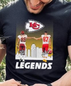 Tony Gonzalez And Patrick Travis Kelce Legends Kansas City Chiefs Signatures Shirt