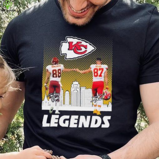 Tony Gonzalez And Patrick Travis Kelce Legends Kansas City Chiefs Signatures Shirt