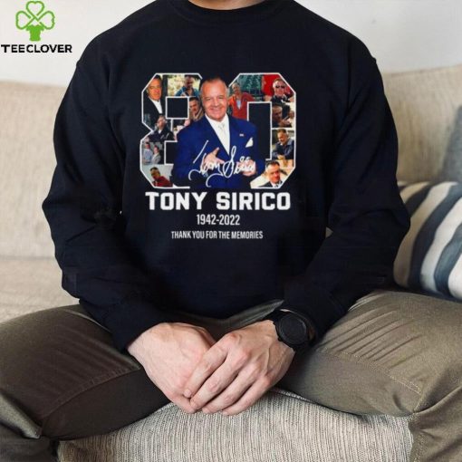 Tony Sirico The Sopranos 1942 2022 thank you for the memories signature hoodie, sweater, longsleeve, shirt v-neck, t-shirt