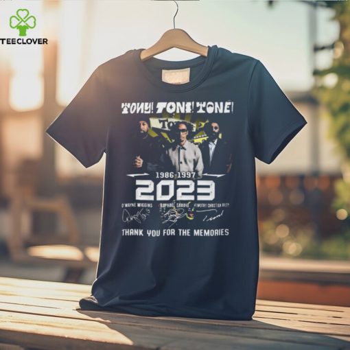 Tony Toni Tone 1986 2023 signatures thank you for the memories T shirt
