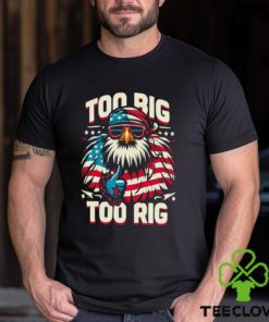 Too Big Too Rig American Eagle wearing sunglasses Usa Flag Election 2024 T Shirt