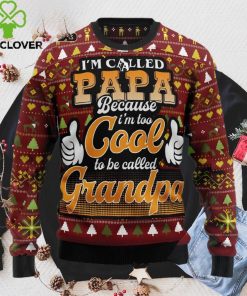 Too Cool To Be Called Grandpa Ugly Christmas Sweater Sweatshirt