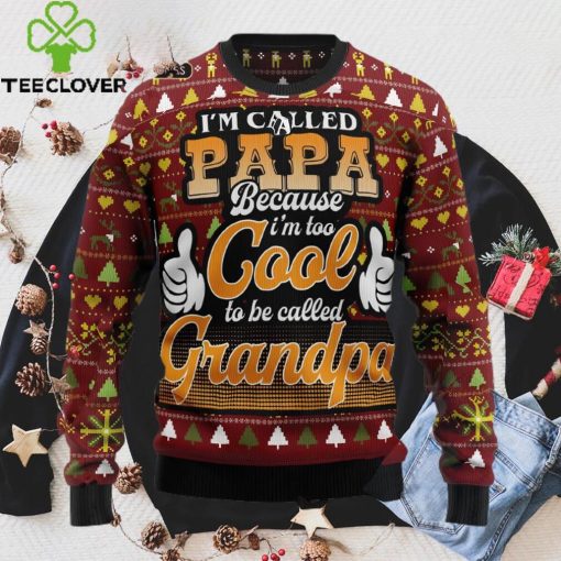 Too Cool To Be Called Grandpa Ugly Christmas Sweater Sweatshirt