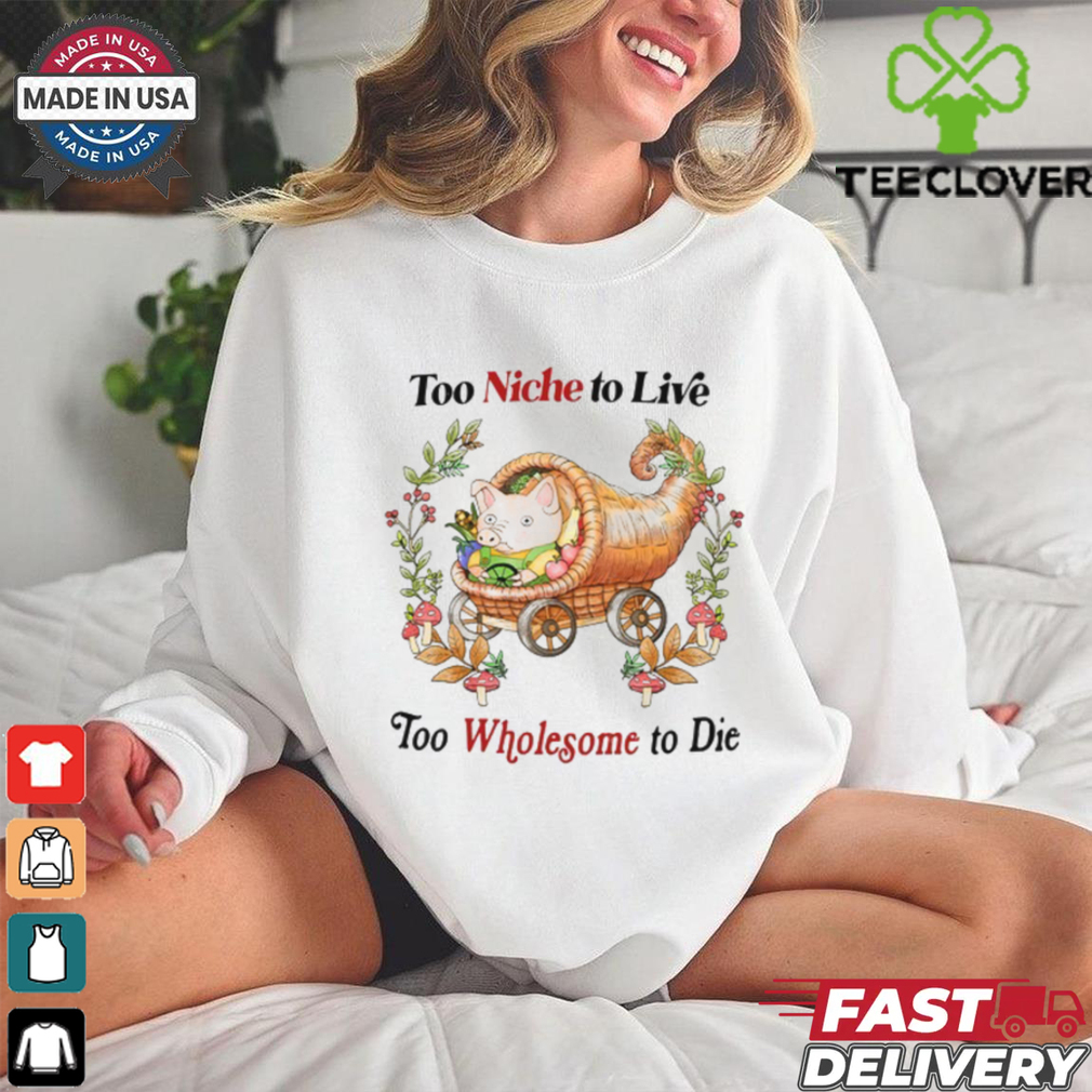 Too Niche To Live Too Wholesome To Die T Shirt Too Niche To Live Too Wholesome To Die T Shirt