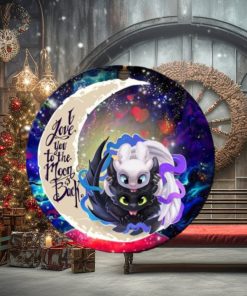 Toothless And Light Fury How To Train Your Dragon Love You To The Moon Galaxy Perfect Gift For Holiday Ornament