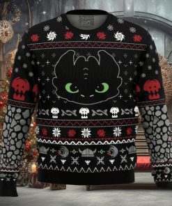 Toothless How To Train Your Dragon Ugly Christmas Sweater Holiday Gift Christmas Sweater
