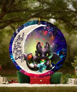 Toothless With Fish Love You To The Moon And Back Personalized 2023 Holiday Merry Christmas Decorations Ornament