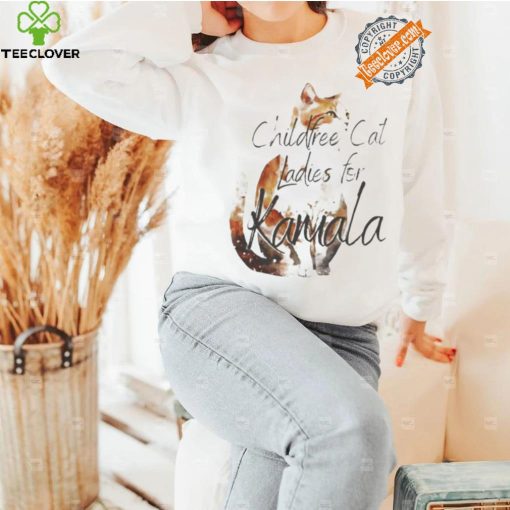 Top Childfree cat ladies for kamala vote for the kitty lady in 2024 shirt