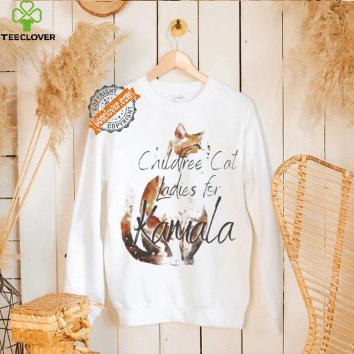 Top Childfree cat ladies for kamala vote for the kitty lady in 2024 shirt