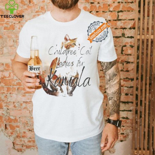 Top Childfree cat ladies for kamala vote for the kitty lady in 2024 shirt