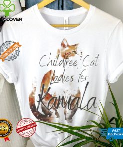 Top Childfree cat ladies for kamala vote for the kitty lady in 2024 shirt