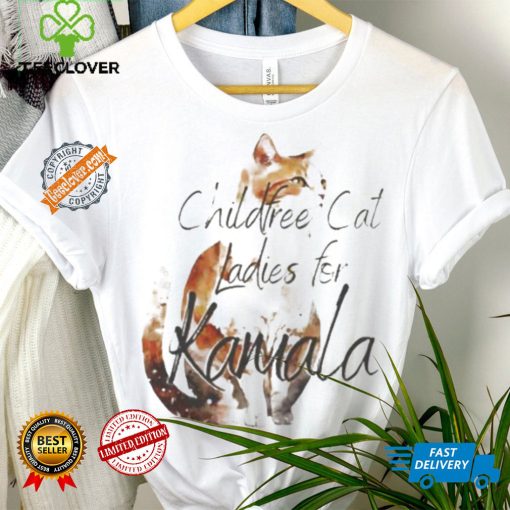Top Childfree cat ladies for kamala vote for the kitty lady in 2024 shirt