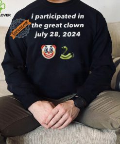 Top Clown And Snake Emoji I Participated In The Great Clown July 28 2024 Shirt