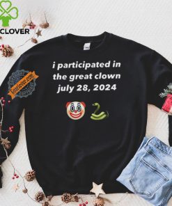 Top Clown And Snake Emoji I Participated In The Great Clown July 28 2024 Shirt