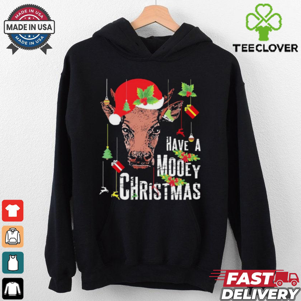 Top Cow Have A Mooey Christmas T shirt Top Cow Have A Mooey Christmas T shirt