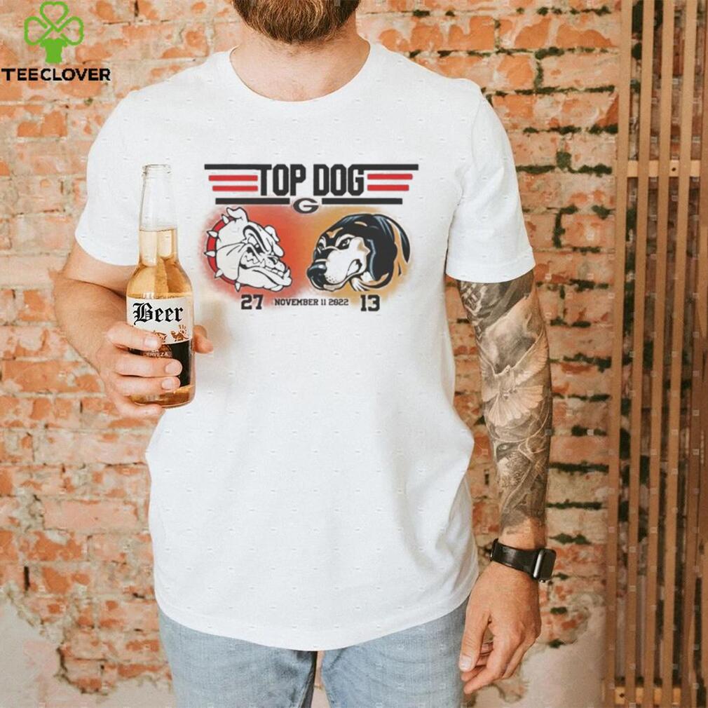 Top Dog Georgia Football Vs Tennessee Volunteers 27 13 Shirt