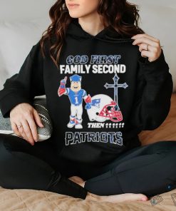 Top God First Family Second Then New England Patriots Shirt