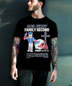 Top God First Family Second Then New England Patriots Shirt