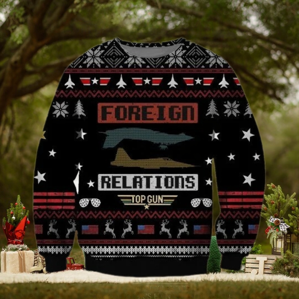 Top Gun Foreign Relations Ugly Christmas Sweater Top Gun Foreign Relations Ugly Christmas Sweater