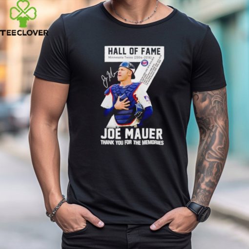 Top Joe Mauer Minnesota Twins 2004 2018 Hall of Fame signature hoodie, sweater, longsleeve, shirt v-neck, t-shirt