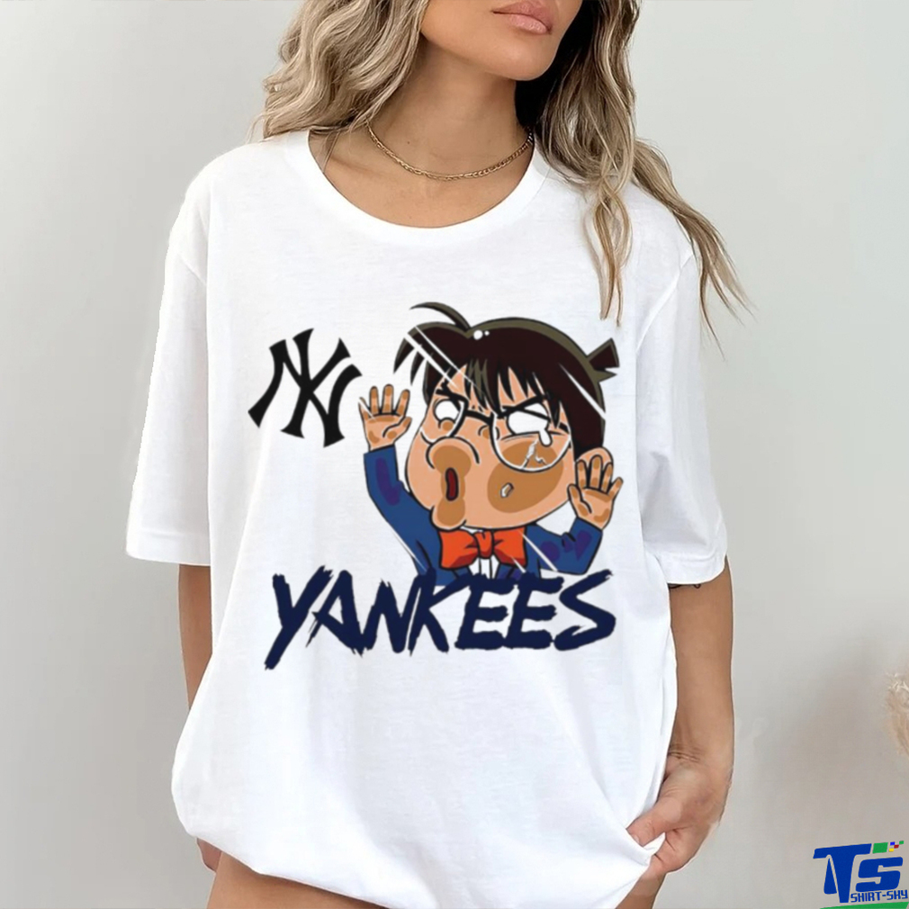Top MLB New York Yankees Edogawa Conan chibi character shirt Top MLB New York Yankees Edogawa Conan chibi character shirt
