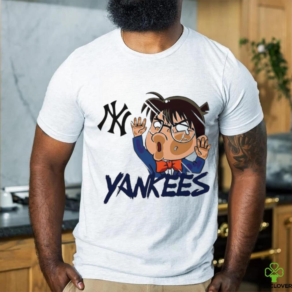 Top MLB New York Yankees Edogawa Conan chibi character shirt Top MLB New York Yankees Edogawa Conan chibi character shirt