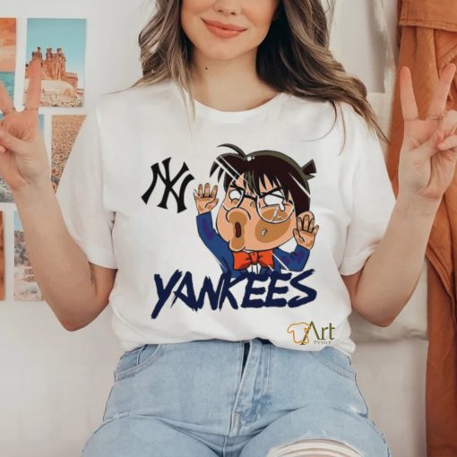 Top MLB New York Yankees Edogawa Conan chibi character shirt