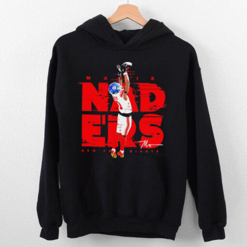 Top Malik Nabers New York Giants football signature hoodie, sweater, longsleeve, shirt v-neck, t-shirt