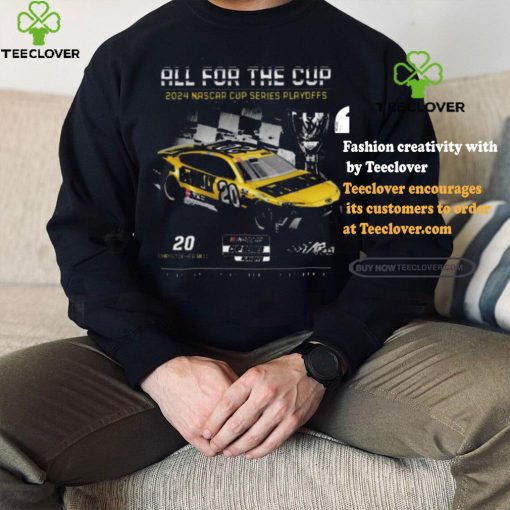 Top Men’s Christopher Bell Joe Gibbs Racing Team Collection Black 2024 NASCAR Cup Series Playoffs DeWalt T Shirt
